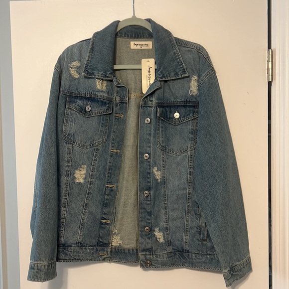 BRIDE embellished distressed denim jacket - Picture 2 of 2